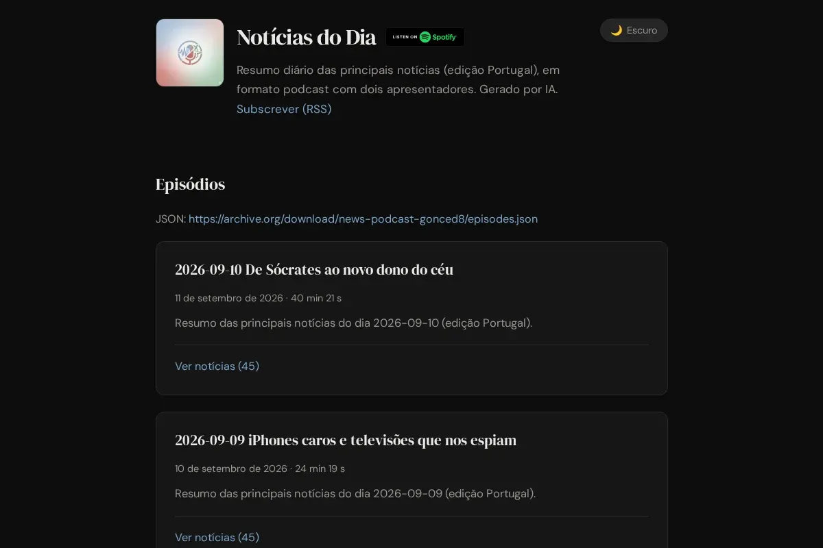 Notícias do Dia public interface