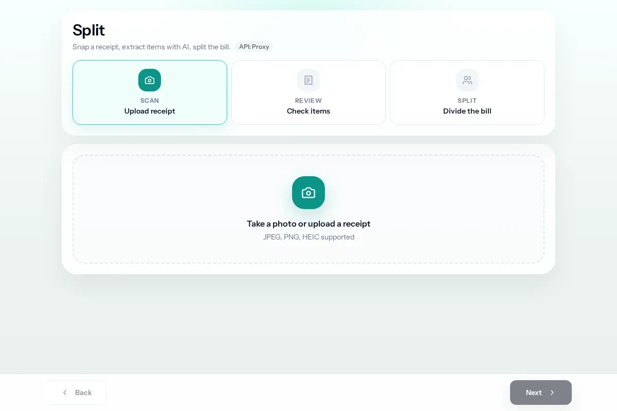 Split public interface
